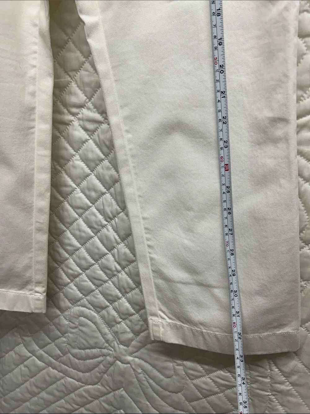 J. Crew Off-White Cropped Straight-Leg Jeans